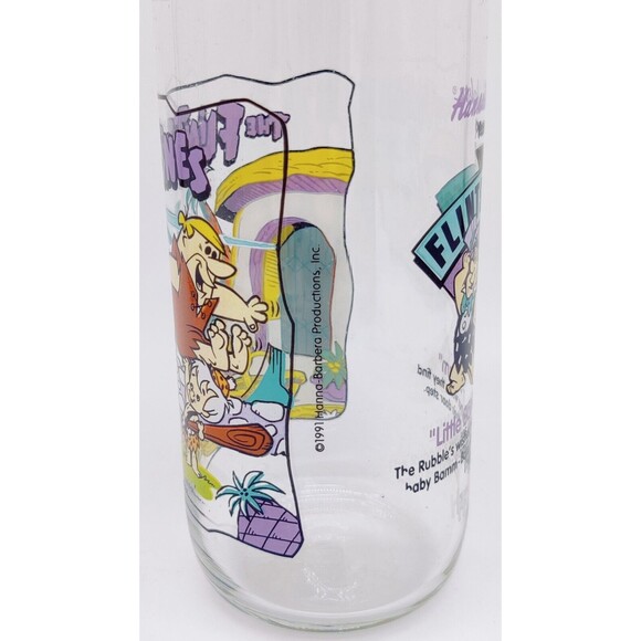 Vintage 1991 Hardees Flintstones The First 30 Years Glass Little Bamm-Bamm Anniv - Picture 3 of 12